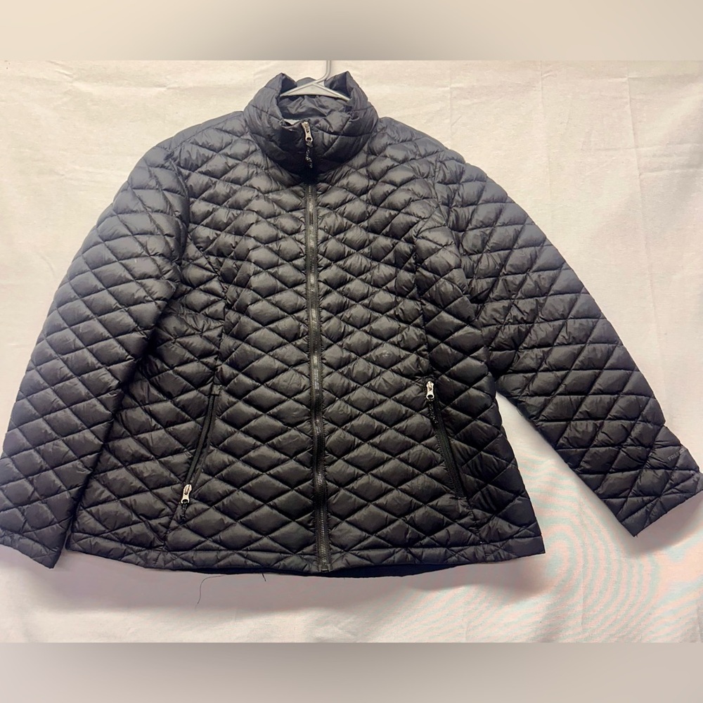 Free Country‎ quilted down filled black jacket XXL